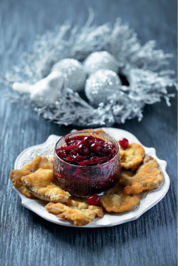 Boczniaki z czerwoną kapustą