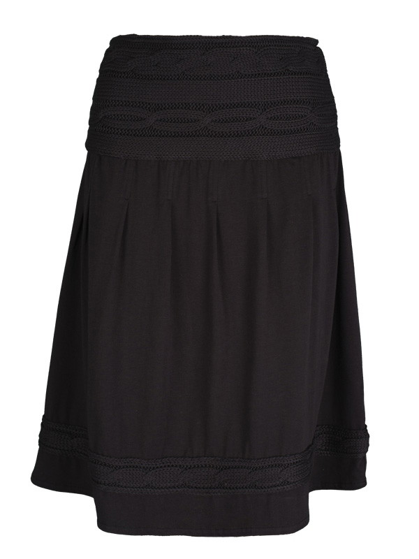 Spódnica dzianinowa na górze z pasem warkocza