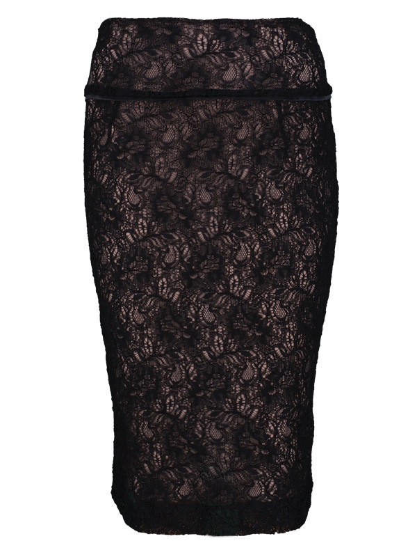 Spódnica prosta, dążąca do kroju ołówkowego