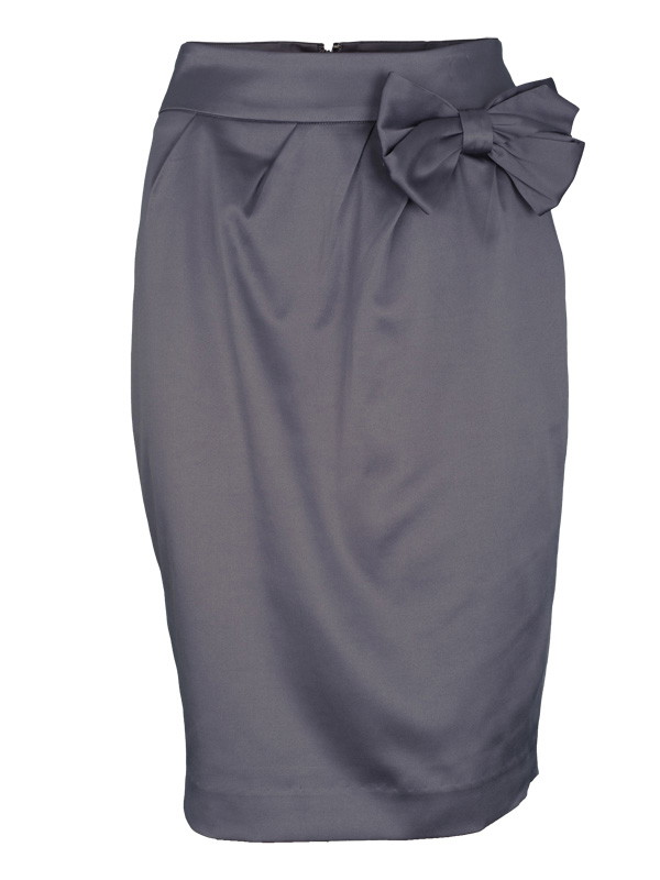 Spódnica prosta satynowa, półmat