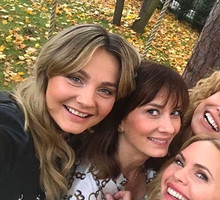 Małgorzata Socha na planie serialu "Przyjaciółki"