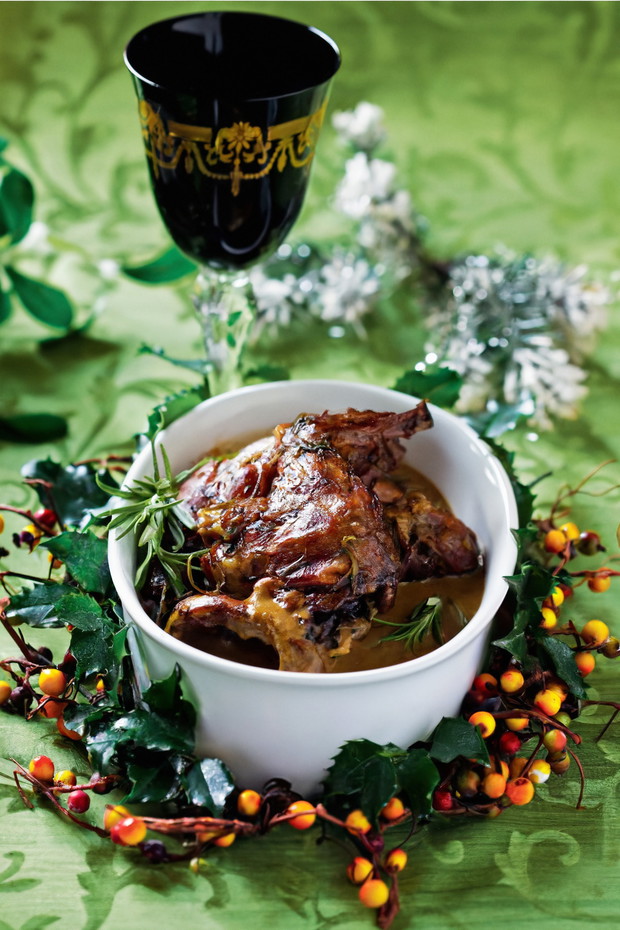 Zając z suszonymi podgrzybkami