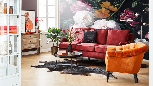 Trendy we wnętrzach 2019: kwiaty vintage