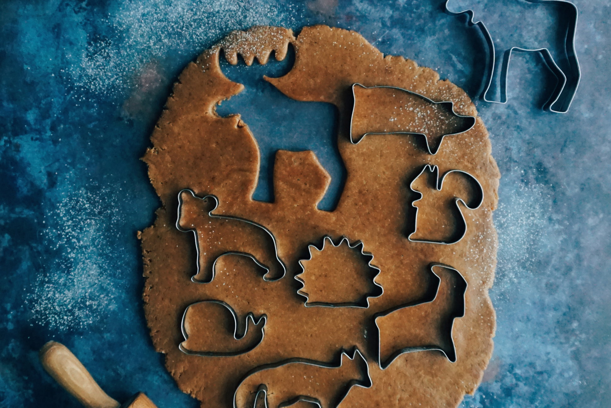 High Angle View Of Cookies On Table