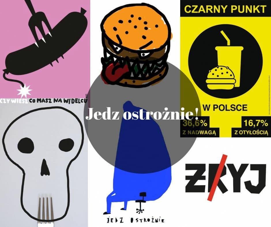 Plakaty z kampanii "Jedz ostrożnie"