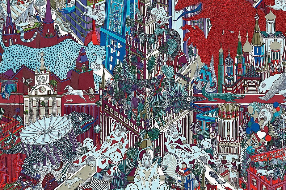 Warszawa na chustkach Hermes