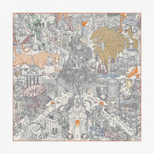 Warszawa na chustkach Hermes