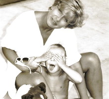 Krystyna Janda z synem