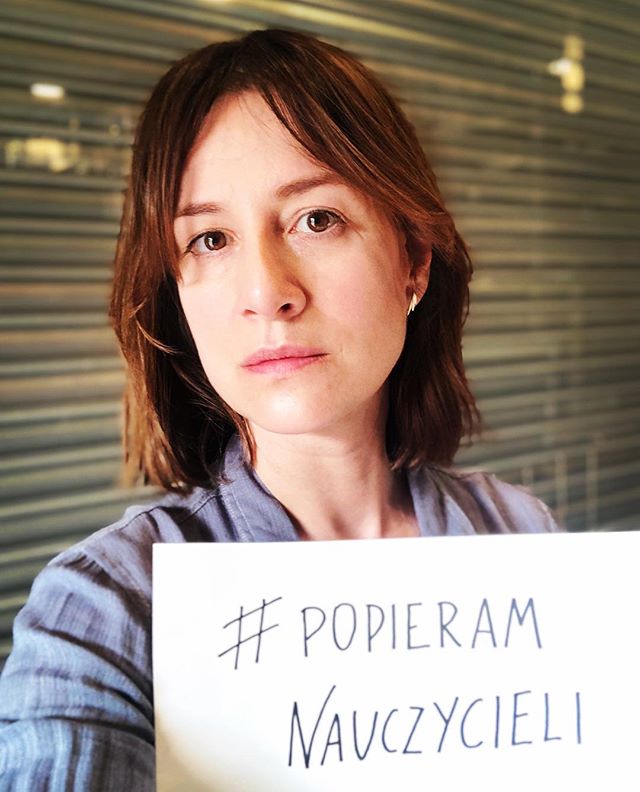 Maja Ostaszewska popiera strajk nauczycieli