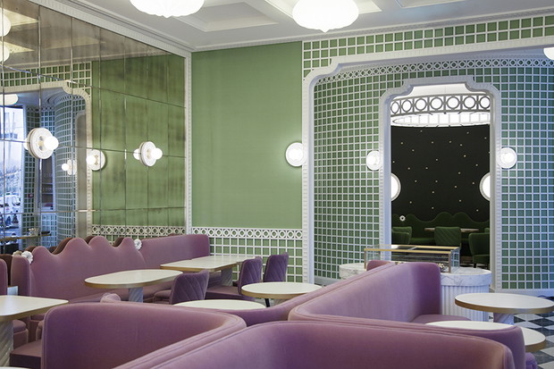 Ladurée Quai des Bergues projektu studio India Mahdavi