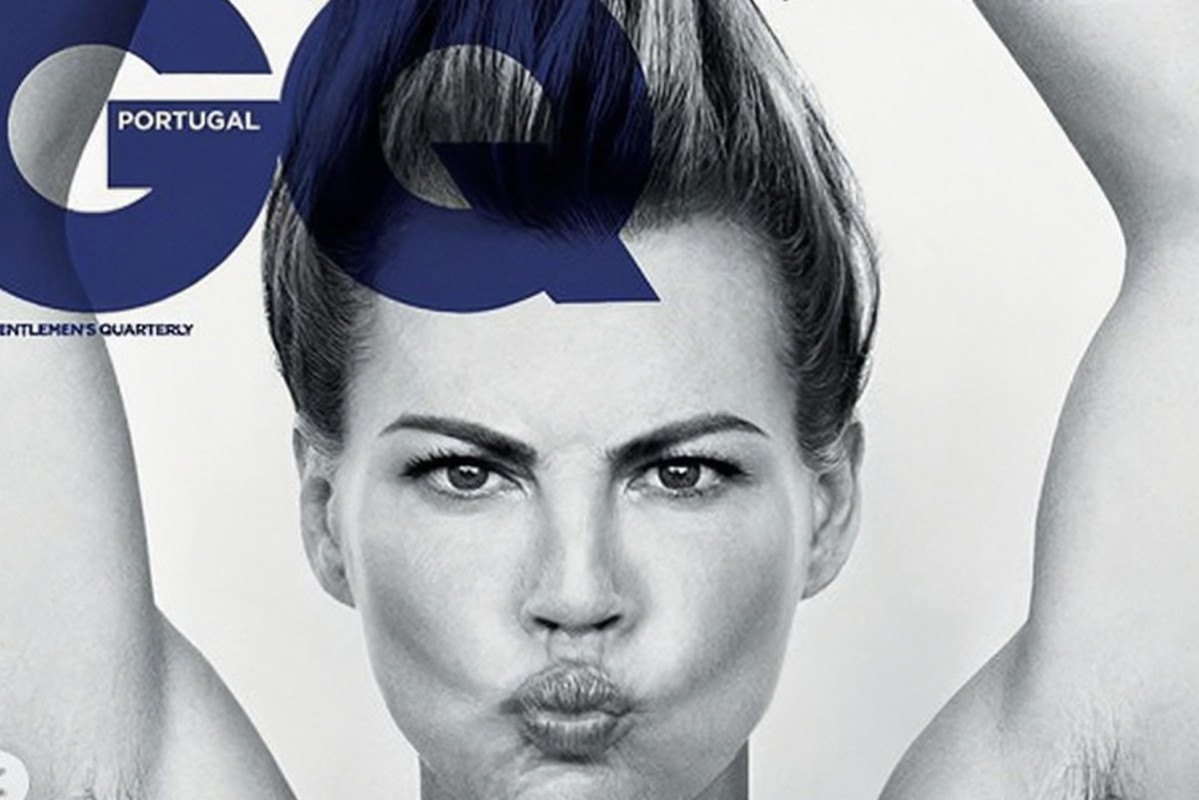 Aktorka z włosami pod pachami i na piersiach na okładce magazynu