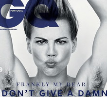 Aktorka z włosami pod pachami i na piersiach na okładce magazynu