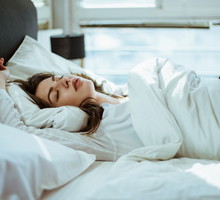Photo of a woman sleeping