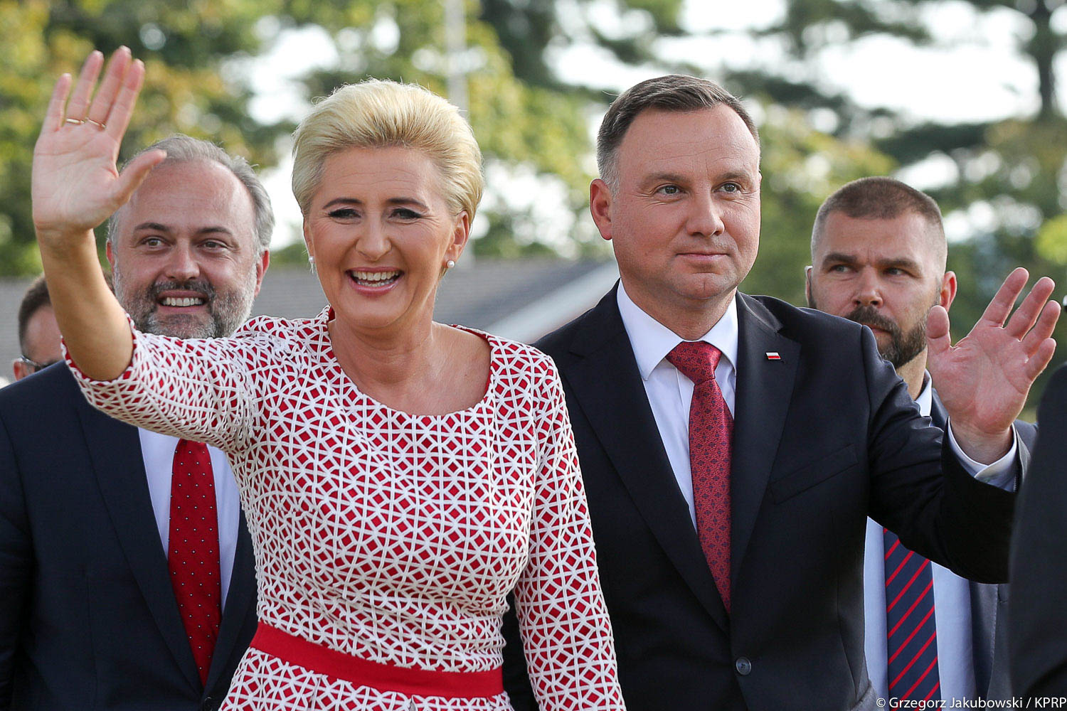 Agata Duda i Andrzej Duda podczas wizyty w USA