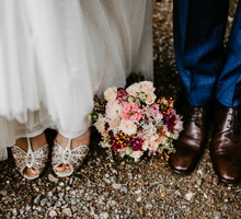 Bride and Groom at a wedding
