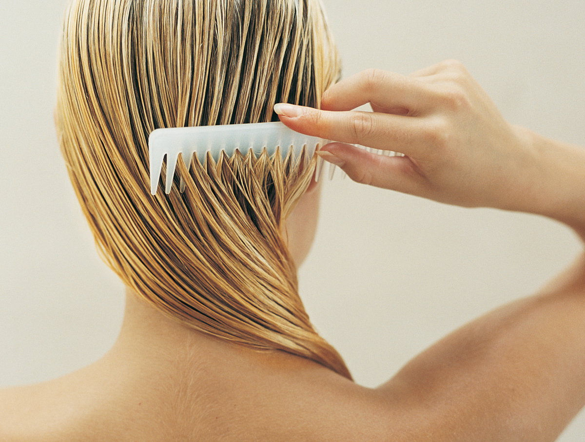 Woman Coming Wet Hair