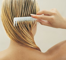 Woman Coming Wet Hair