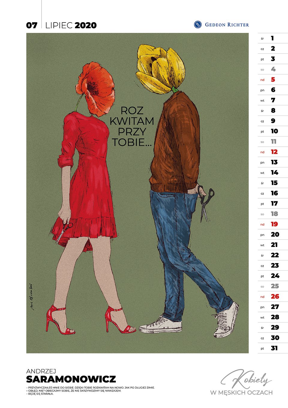 Kalendarz Artystyczny "Kobiety w męskich oczach"