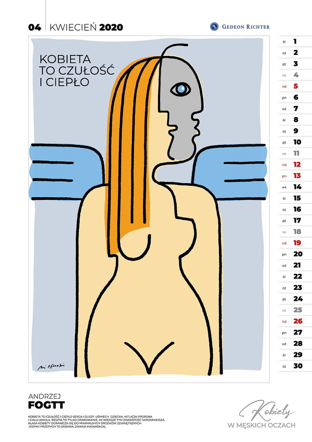 Kalendarz Artystyczny Kobiety w męskich oczach