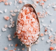 Directly Above Shot Of Himalayan Salt On Table