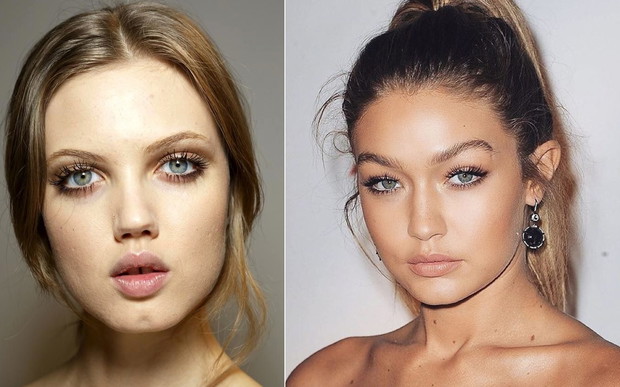 Wytuszowane dolne rzęsy