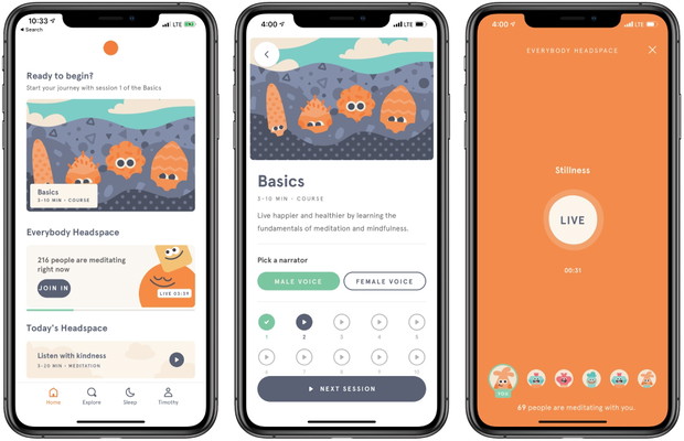 Aplikacja Headspace