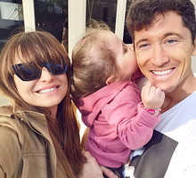 Anna i Robert Lewandowscy z córeczką Klarą