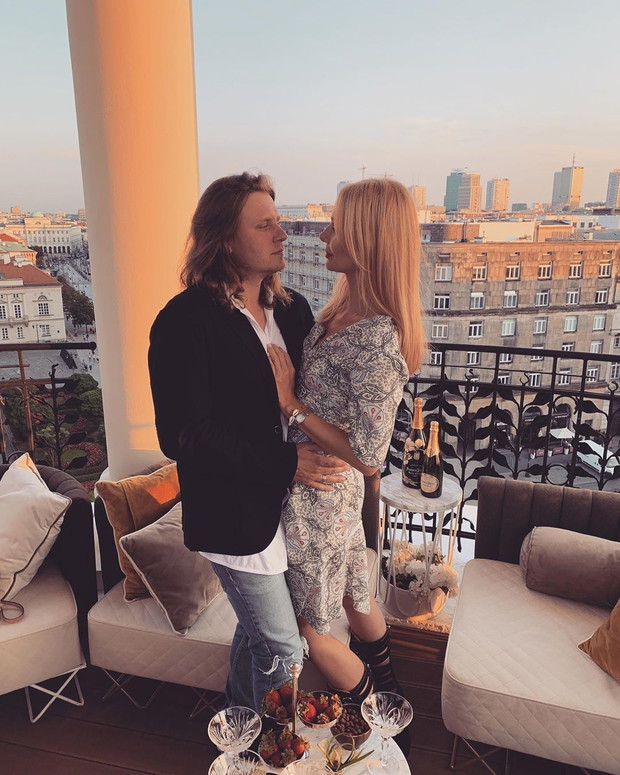 Agnieszka Woźniak-Starak z mężem, Piotrem