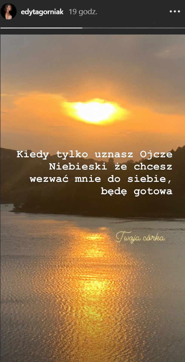 Edyta Górniak płacze na Instagramie