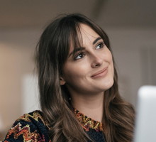 Pretty woman using laptop