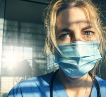 Exhausted Medical Worker