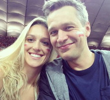 Michał Żebrowski z żoną