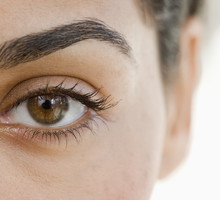 Extreme close up of woman's eye