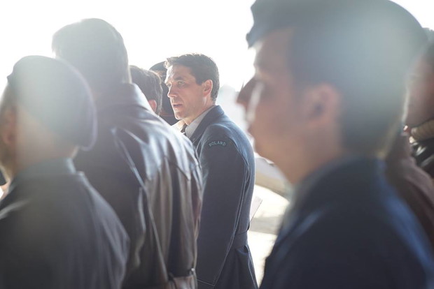 Marcin Dorociński na planie filmu Hurricane