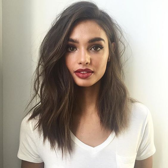 Włosy do ramion fale