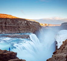 Wodospady Gullfoss i Goldern Circle na Islandii