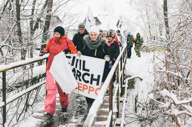 Civil March For Aleppo w Austrii