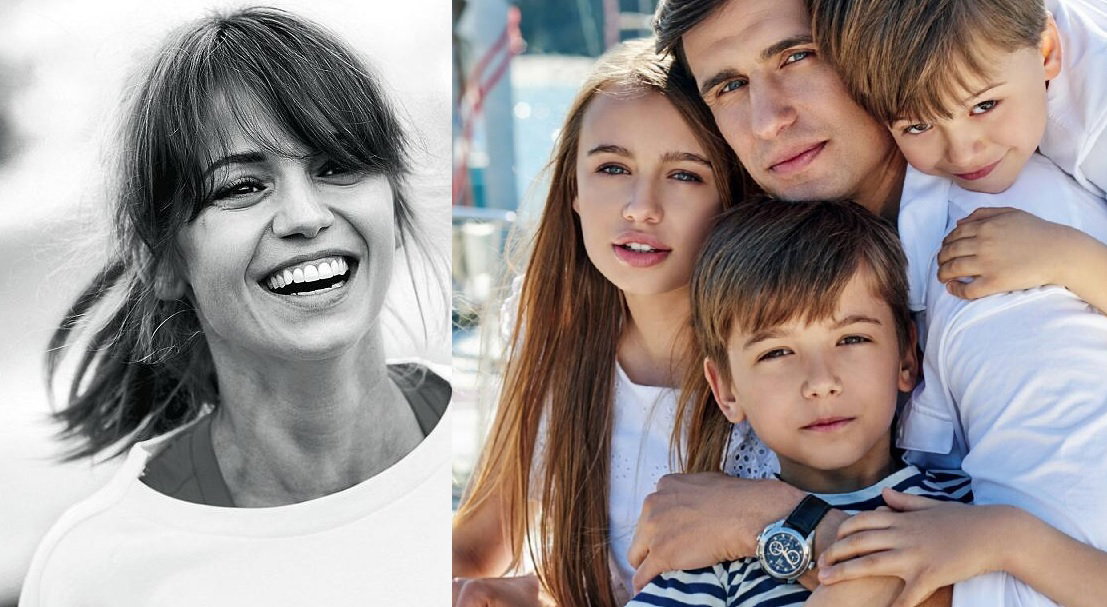 Anna Przybylska i Jarosław Bieniuk z dziećmi