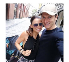 Anna i Robert Lewandowscy z córką Klarą