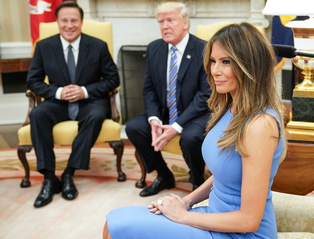 Melania Trump na spotkaniu z Prezydentem Panamy