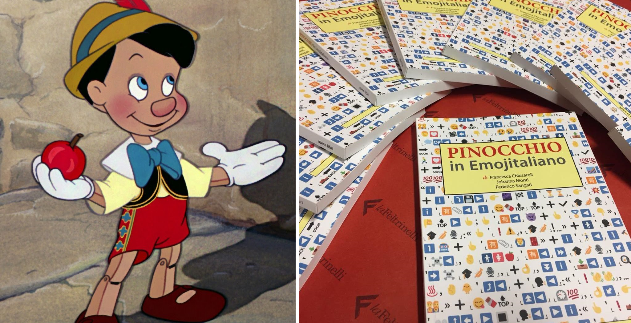 "Pinokio" w wersji emotikonów