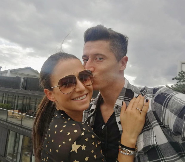 Robert Lewandowski z Anią Lewandowską
