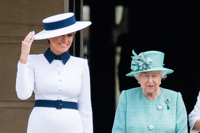 Melania Trump i Królowa Elżbieta II
