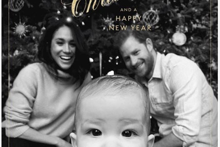 Świąteczna kartka Meghan Markle książę Harry i mały Archie