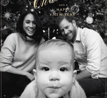 Świąteczna kartka Meghan Markle książę Harry i mały Archie