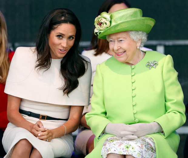 Meghan Markle z królową Elżbietą II