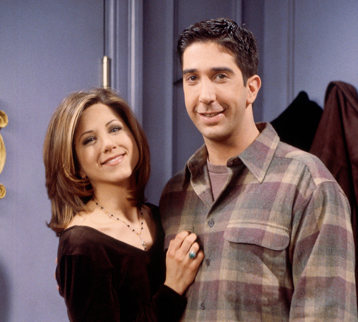 Jennifer Aniston i David Shwimmer, czyli Rachel i Ross z serialu "Przyjaciele"