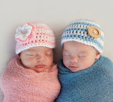 Fraternal Twin Baby Brother and Sister