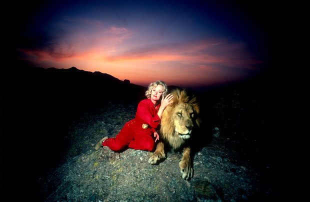 Tippi Hedren z lwem