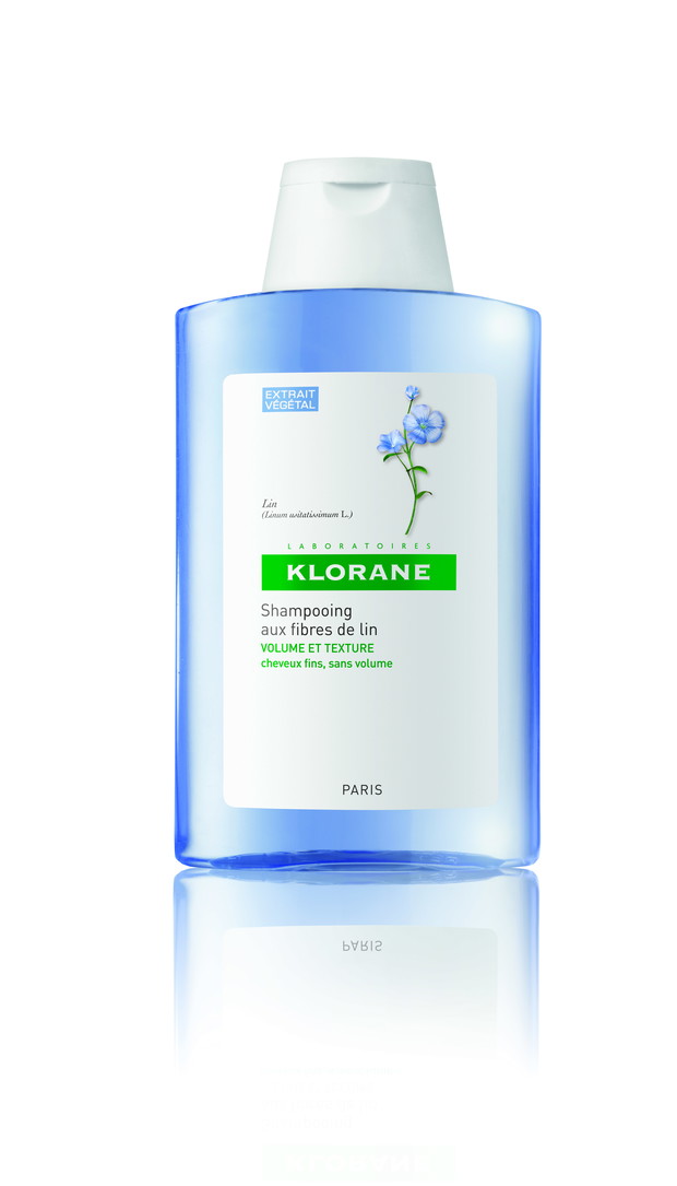 KLORANE Szampon na bazie włókien lnu naturalnie dodający objętości